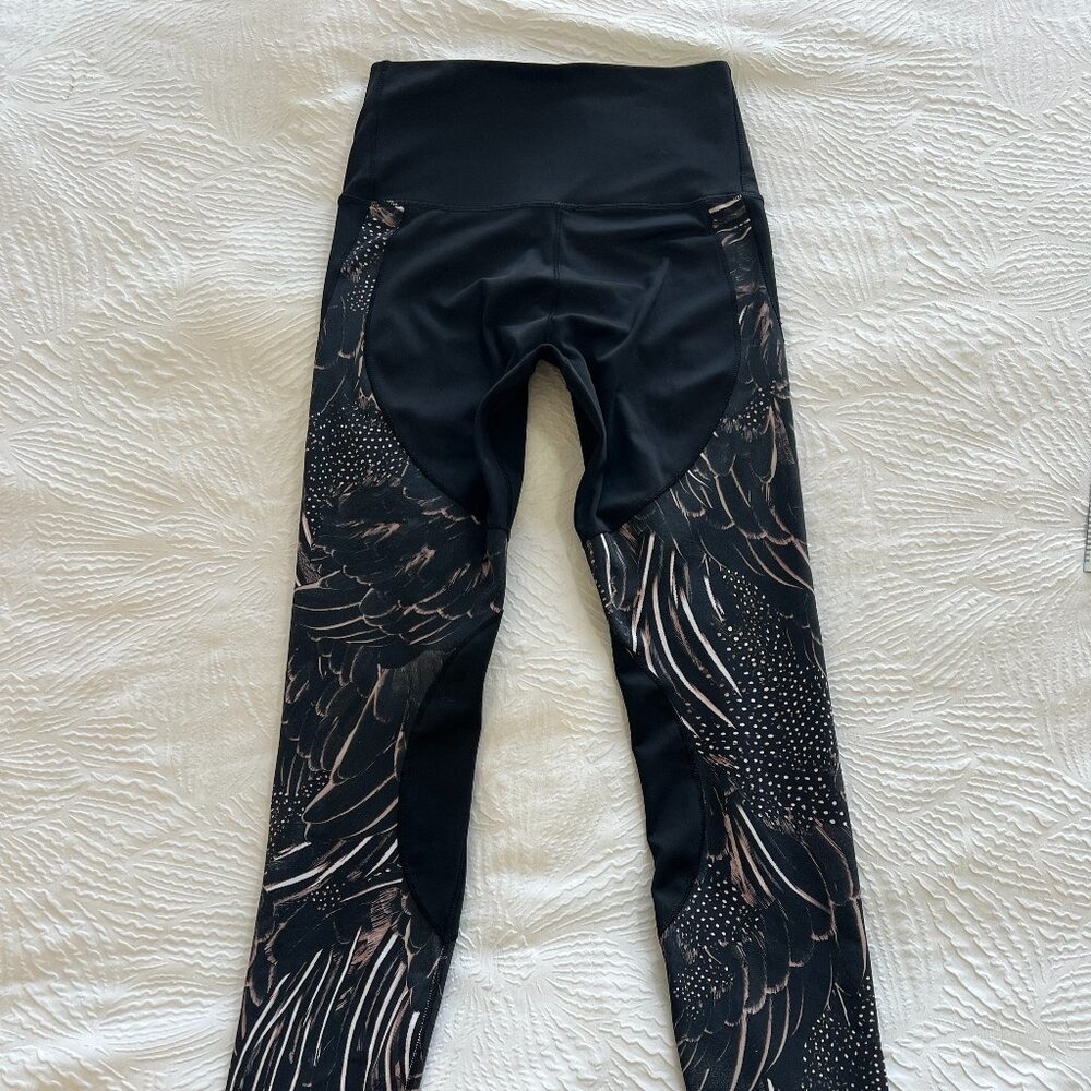 NIKE DRY-FIT Women’s Mid-Rise 7/8 Pocket Running leggings Size XS Pink Black